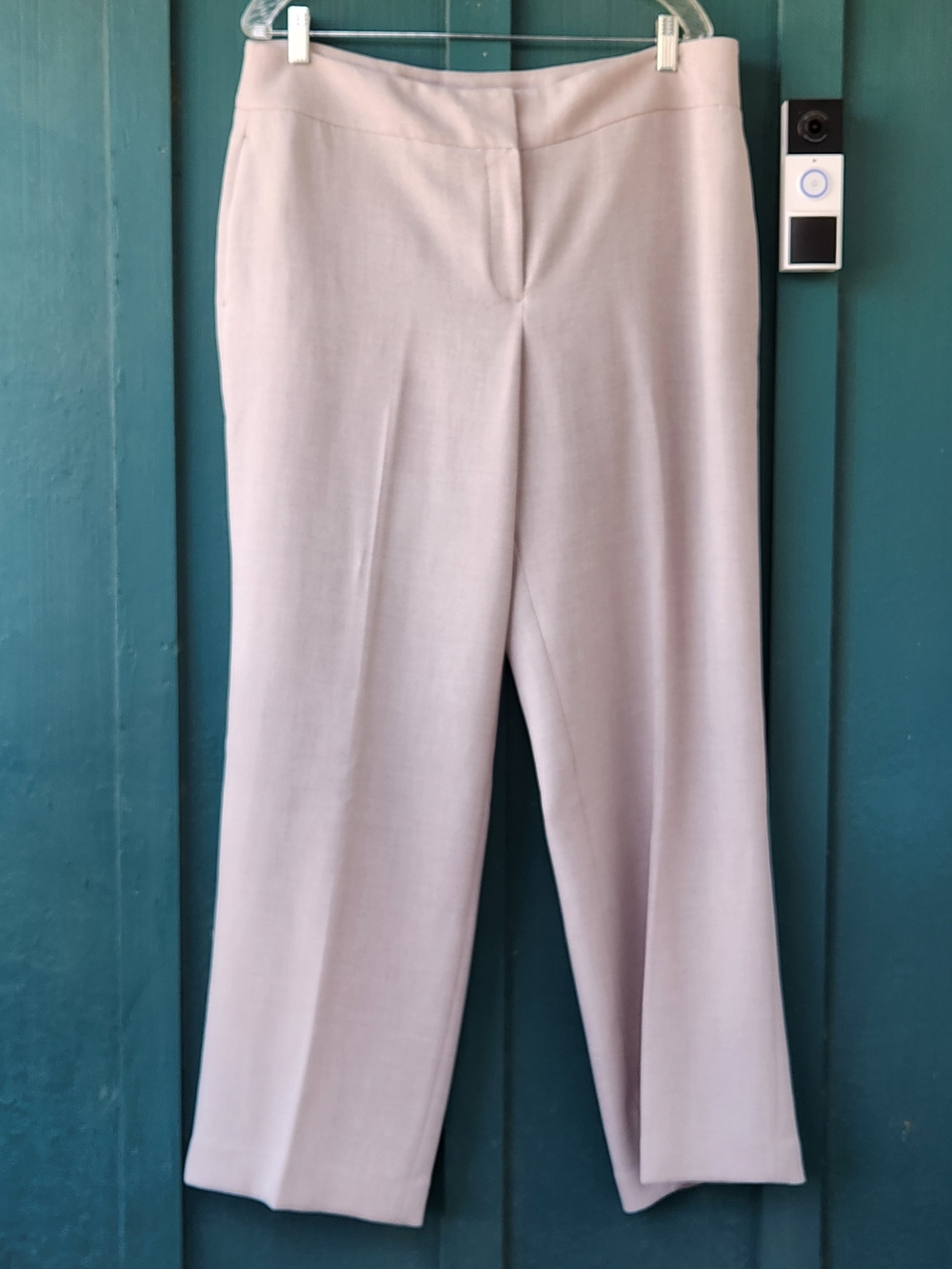 Classic Straight-Leg Women's Pants in Light Cream
